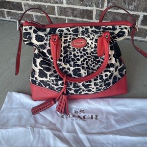 Coach No. E1220-19988 I Ocelot Leopard Leather Bag